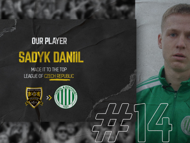 Our player Sadyk Daniil made it to the top league of Czech Republic