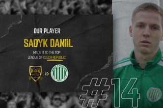 Our player Sadyk Daniil made it to the top league of Czech Republic
